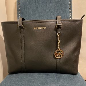Michael Kors Sady Black Large Leather Tote